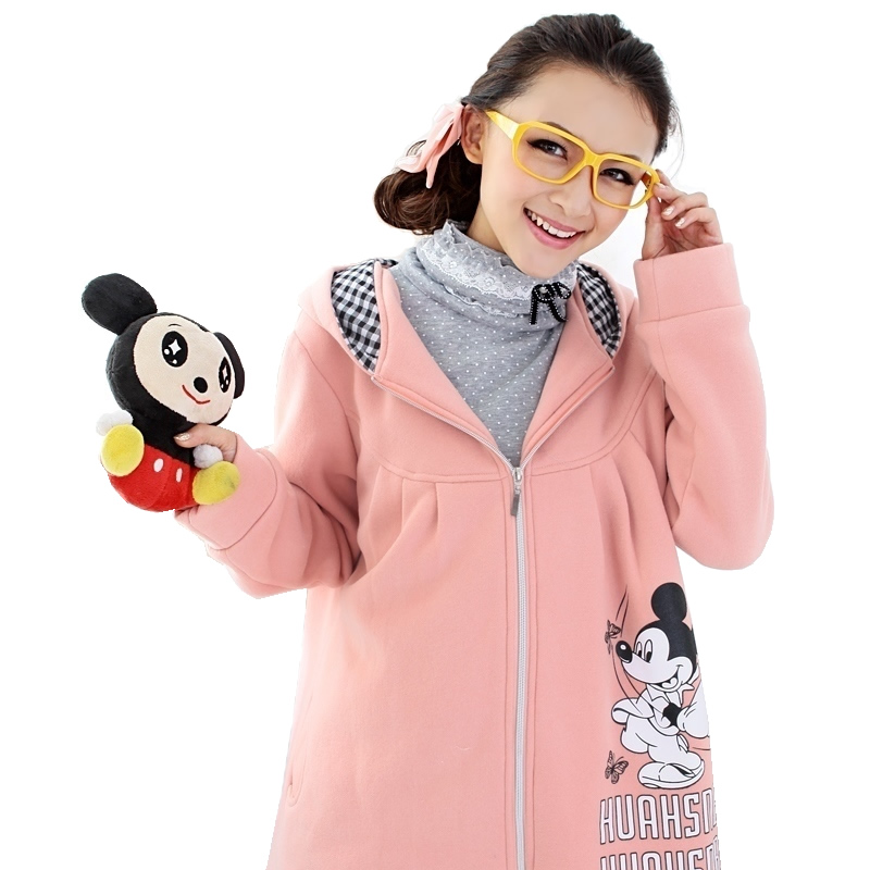 Maternity wadded jacket winter fur collar thickening medium-long cotton-padded jacket cotton-padded jacket plus size maternity