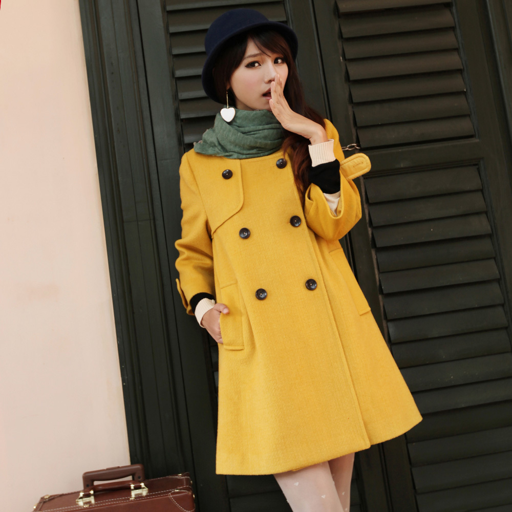 Maternity winter outerwear maternity woolen outerwear maternity clothing winter top autumn and winter long design trench