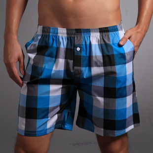 MDD Fashion fashion plaid 100% cotton male lounge pants casual pants trunk beach pants 1111868