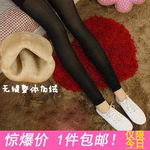 Meat stockings legging autumn and winter thickening plus velvet meat legging ankle length trousers seamless