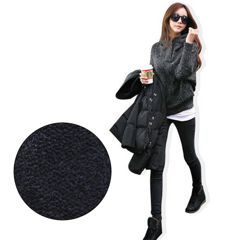 Medium-long sweater female loose sweater outerwear women's autumn and winter plus velvet hooded thickening thermal