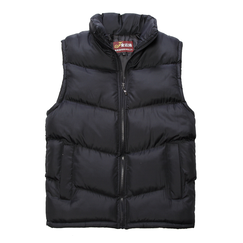 Men's clothing autumn and winter cotton vest work wear sleeveless stand collar vest men and women vest printing