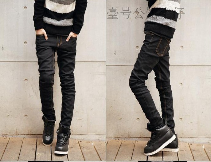 Men's jeans male feet pants tight pants pencil pants leisure