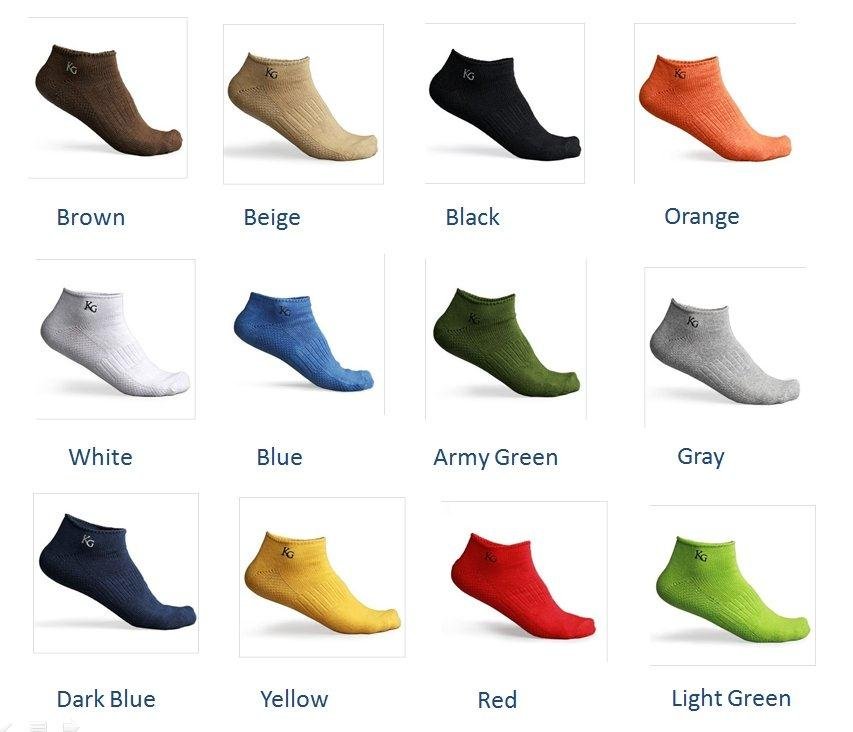 Mens Womens Unisex Low Cut Ankle Cotton Sport socks 12 color Men's Lady Women's  KS-04