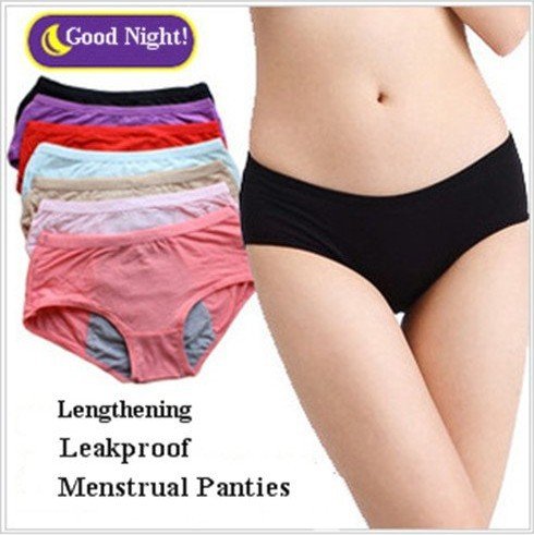 Menstrual Leakproof Night Cotton Women Underwear Physiological Panties Free Shipping