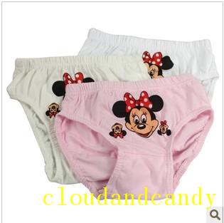 MICKEY cartoon female child trigonometric panties big boy child panties MINNIE female child 100% cotton briefs shorts