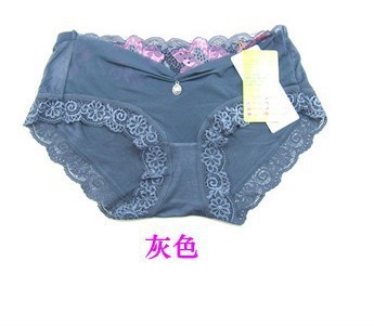 Middle Waist Lace Bamboo Fiber Underwear(12 colors)  Free Shipping