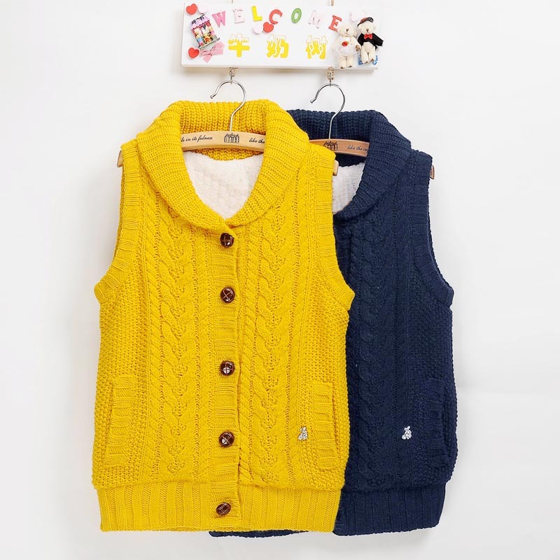 Milk autumn and winter fashion shawl collar berber fleece pineapple buckle woven vest women's vest cotton vest