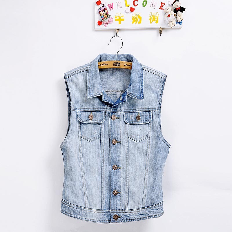 Milk autumn new arrival fashion vintage all-match denim vest vest Women spring and summer