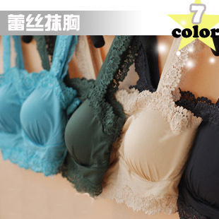 Milk silk gauze lace tube top tube top vest design spaghetti strap pad