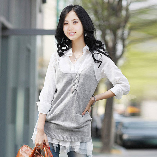 Min embroidery fashionable casual women's series autumn spaghetti strap sweater vest mx89007