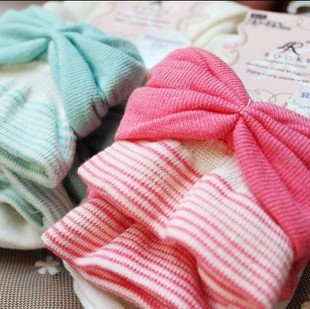 Min Order $10(mixed order)Lovely autumn bow stripe lace cotton socks WHOLESALE FREE SHIPPING