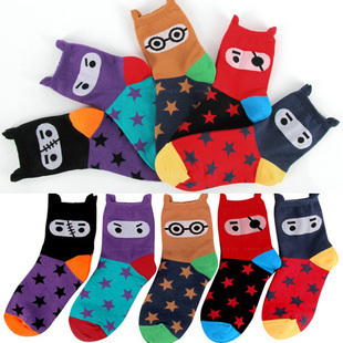 Min Order $10(mixed order) Lovely creative stereo pirate star cotton socks,women socks free shipping wholesale