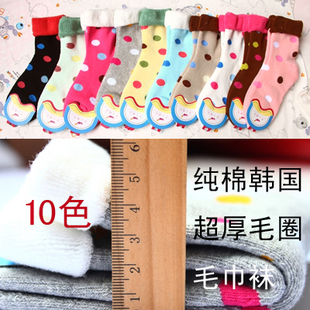 Min Order $10(mixed order)Thickening cotton candy winter women socks towel   terry socks 3 pairs/lot WHOLESALE FREE SHIPPING