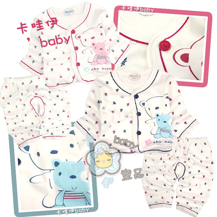 min.order$15,can mix 100% cotton blue red bear baby underwear set baby underwear panties