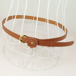 Min.order is $10 (can mix item) B10 women's strap belt female genuine leather fashion all-match decoration brown