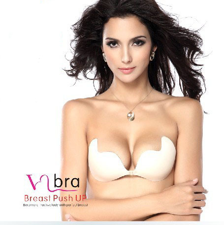 (Min order is $ 10)Free Shipping 2013 spring new arrival !!! Women Self-Adhesive Push Up Strapless Invisible Silicone Bra