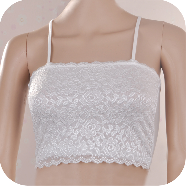 Min.order is $15 (mix order) Pm264 tube top bra lace tube top spaghetti strap vest around the chest bra 29g