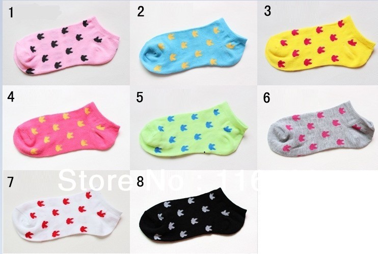 (Min order is $8 Mixed order)  CL2000 Rainbow Men Women Low Ankle Socks, Cotton soft socks Hosiery