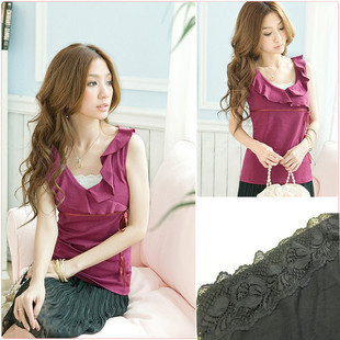 Min order is US$15 (mixed order) Spring 2013 spring basic lace decoration diamond modal short design tube top tube top