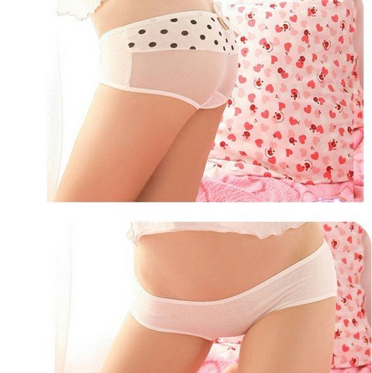 Min. order US$10 Free Shipping  G2482 cute women panties jade bow gauze hollow out 100% cotton dot ladies panties sexy lingerie