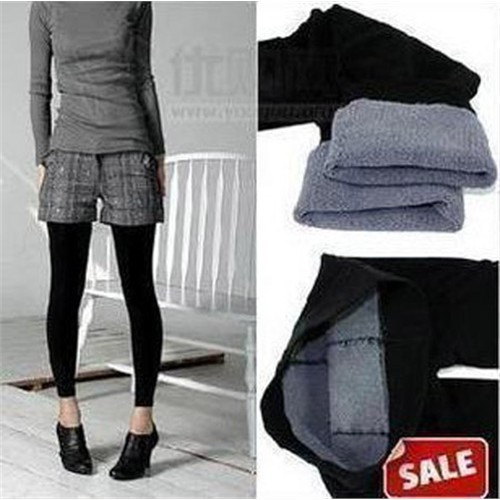 Min USD 15 Free shipping 2012 autumn and winter bamboo charcoal fiber plus velvet double layer warm pants ankle length legging