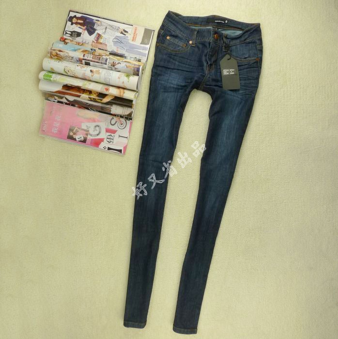 Mindcode female slim crumple jeans pencil pants skinny pants plus size available n1