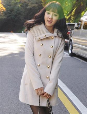 Mini order$15 2012 women's exquisite yarn collar double breasted medium-long wool coat trench outerwear 629