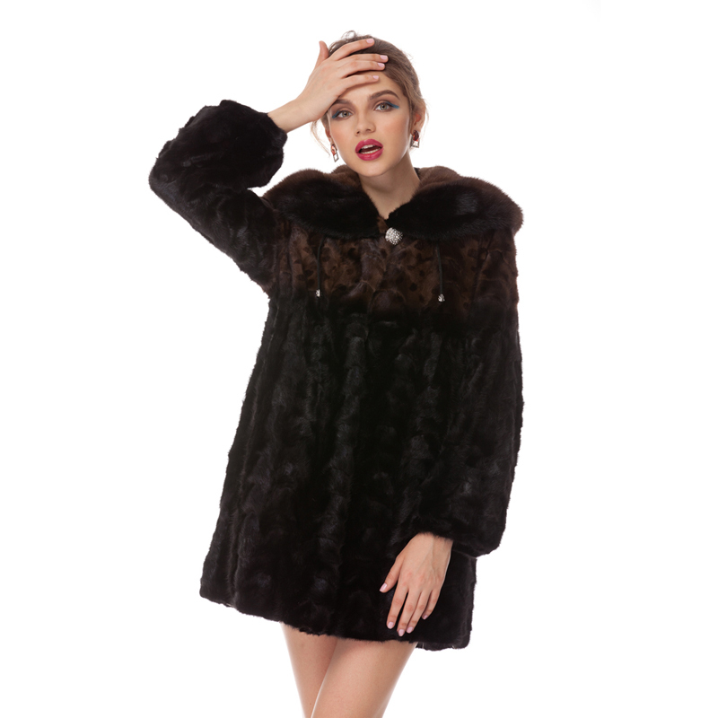 Mink fur overcoat ultralarge mink long design women's fur coat s353 free shipping