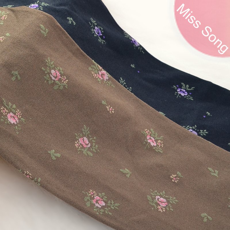 Miss song vintage stockings small flower velvet embroidered spring and autumn pantyhose socks thin