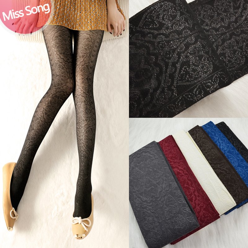 Miss song vintage stockings ultra-thin aesthetic lace cutout pantyhose