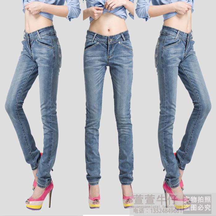 Miss sweet2012 pants tights thin diamond women's skinny jeans pants