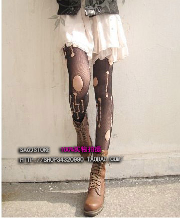 MIX-ORDER 10USD Fashion Holes socks and tights Vintage Women's Pantyhose Fishnet Stylish Party and Street Stocking#P0029-984