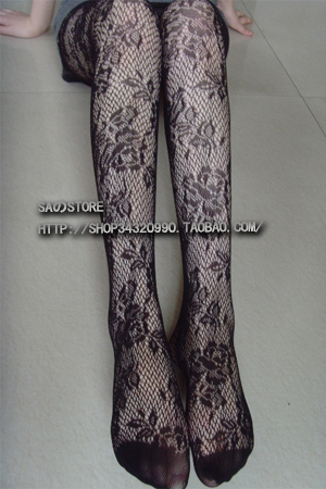 MIX-ORDER 10USD Rose Fish\net  Pantyhose Sexy Black Women's Stockings  Lace Jacquard Tights for woman Frre Shipping #P0023-610