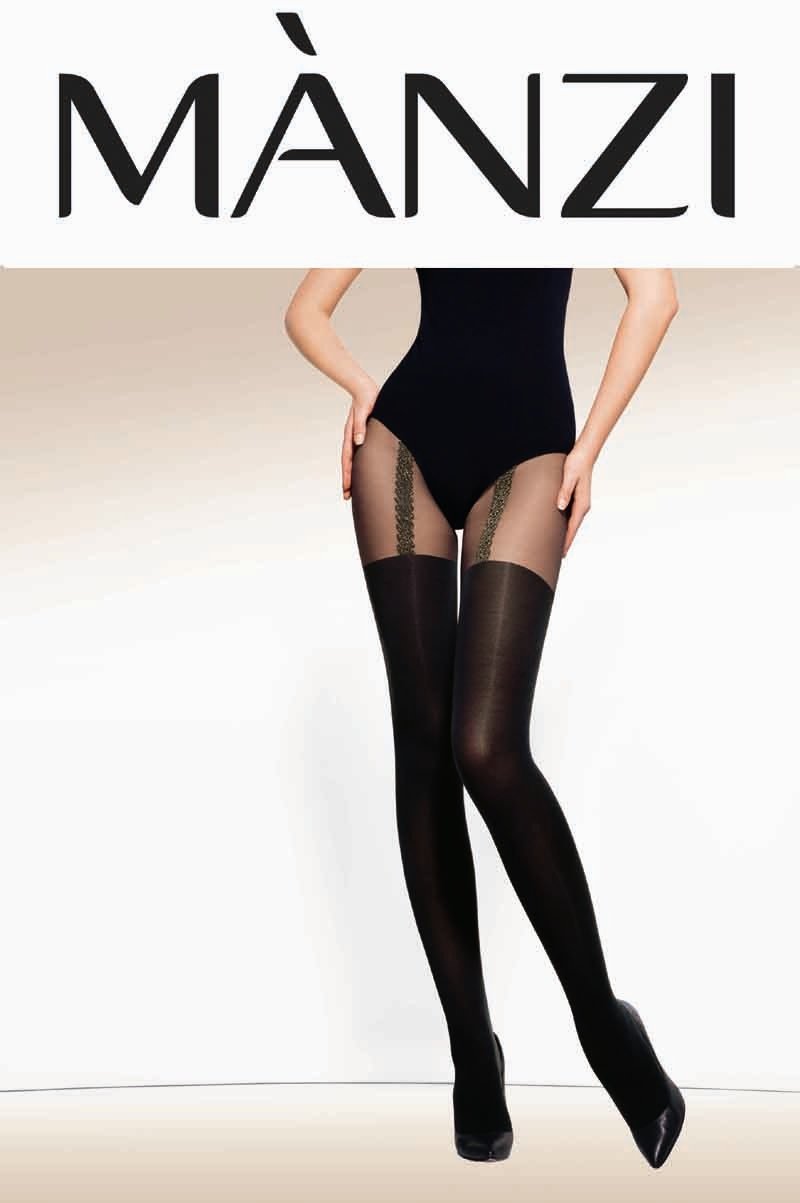 Mixedlot 2011 Fall and Winter MANZI Lady's Vintage hosiery SUSPEN gold band stocking pantyhose  #6832