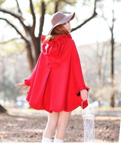 Mm plus size female maternity clothing winter high quality edition cloak fashion maternity outerwear red