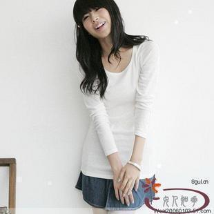 Mm u V-neck basic shirt u lengthen basic shirt ing