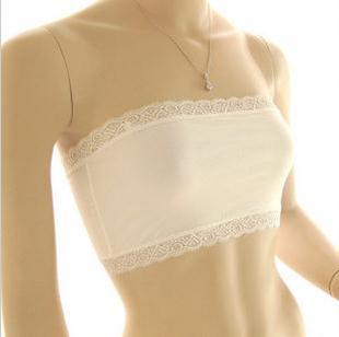 Modal antibiotic perspicuousness tube top comfortable lace decoration tube top