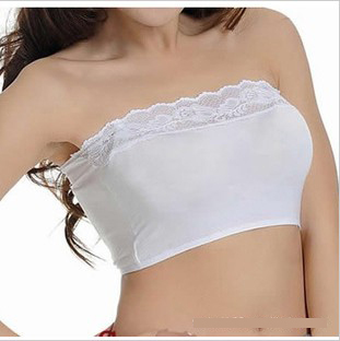 Modal cotton soft silky sexy lace tube top decoration underwear around the chest tube top female