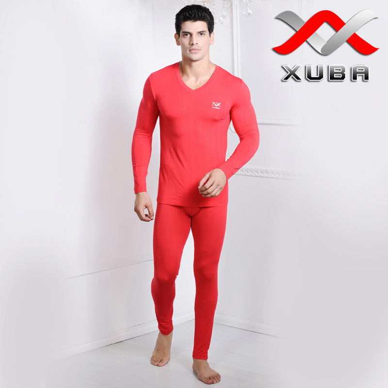 Modal high quality commercial V-neck thermal underwear male thermal set male