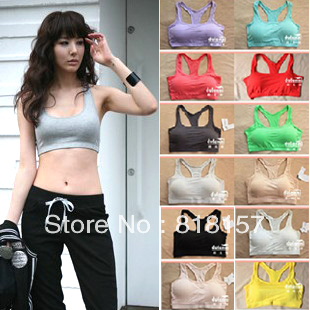 Modal short design spaghetti strap tube top pectoral girdle pad sports underwear bra basic vest