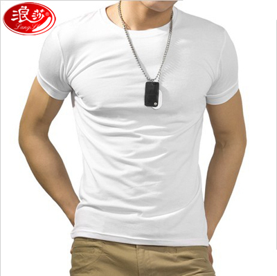 Modal t-shirt male loose plus size short-sleeve male vest whitest LANGSHA o-neck vest