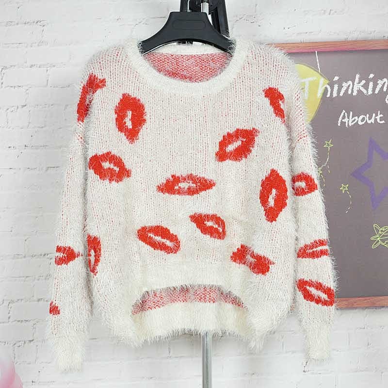 Mohair loose pullover sweater female Women sweater 2012