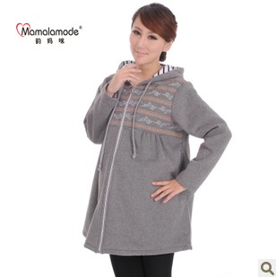 Mommas autumn and winter maternity clothing spring top thickening maternity outerwear cardigan spring and autumn fashion