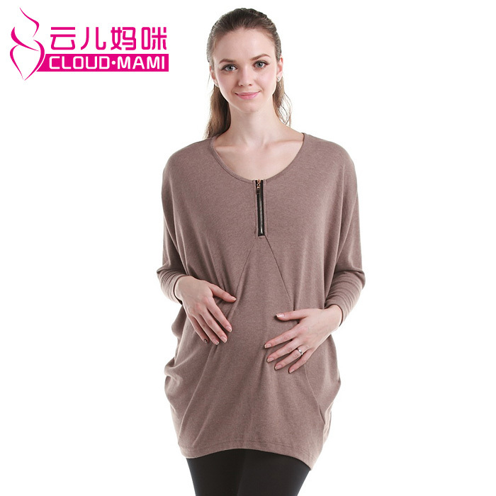 Mommas maternity autumn fashion maternity clothing maternity shirt batwing long-sleeve top