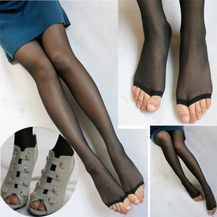 Mona in bulk stockings ultra-thin transparent Core-spun Yarn women's sexy open toe socks open toe socks lucy refers to pantyhose