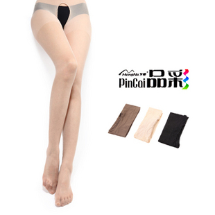 Mona stockings sexy open file Core-spun Yarn double faced carving women's legging pantyhose