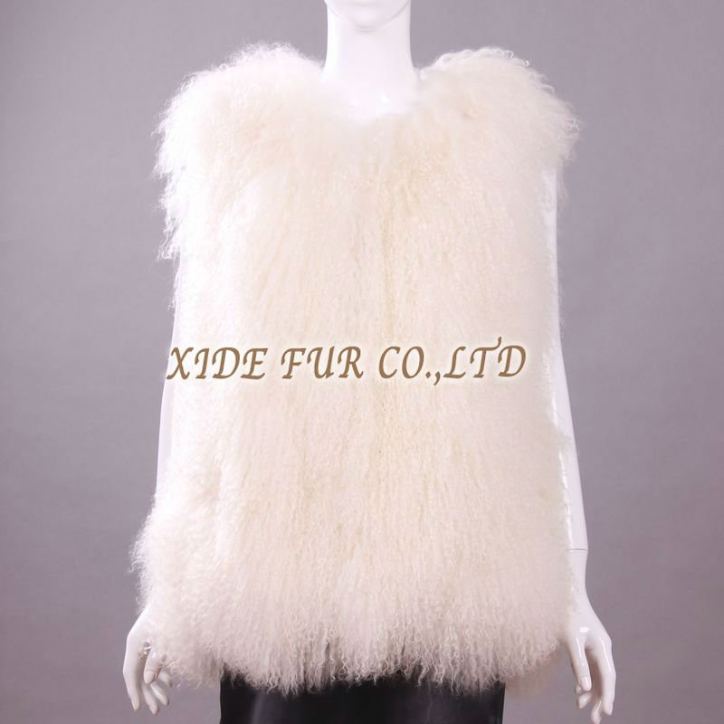 mongolia fur vests ~real lamb fur vest~wormen's fashion-plus size~fur waistcoat~drop shipping~prompt delivery