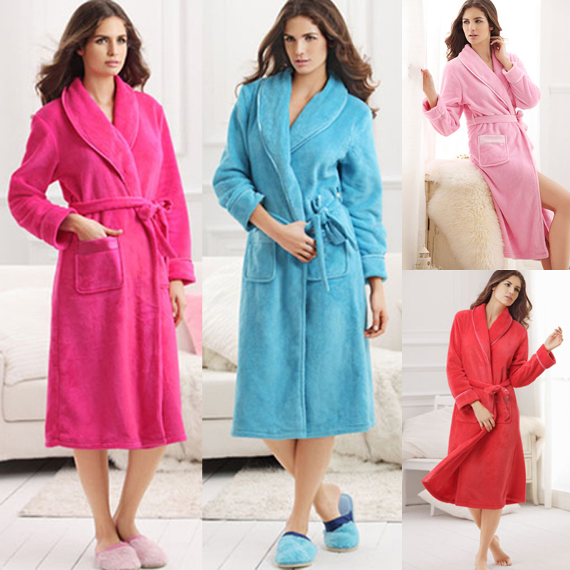 MOONBASA lounge thickening coral fleece robe