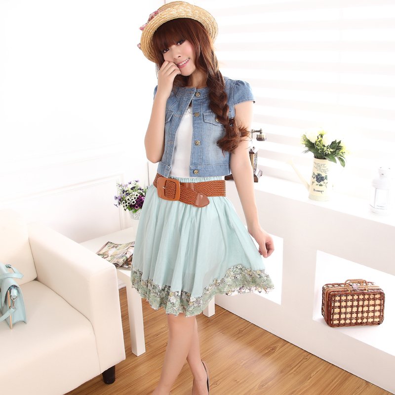 Mooti 2012 denim vest fashionable denim outerwear female vest cc8803-1